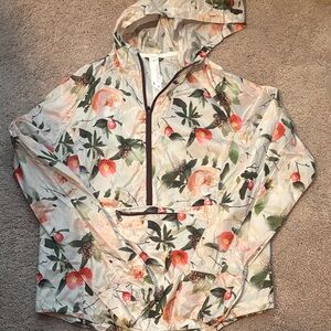 Oiselle Floral Hooded Windbreaker Anorak